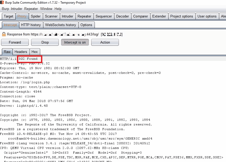 Exposed dmesg output